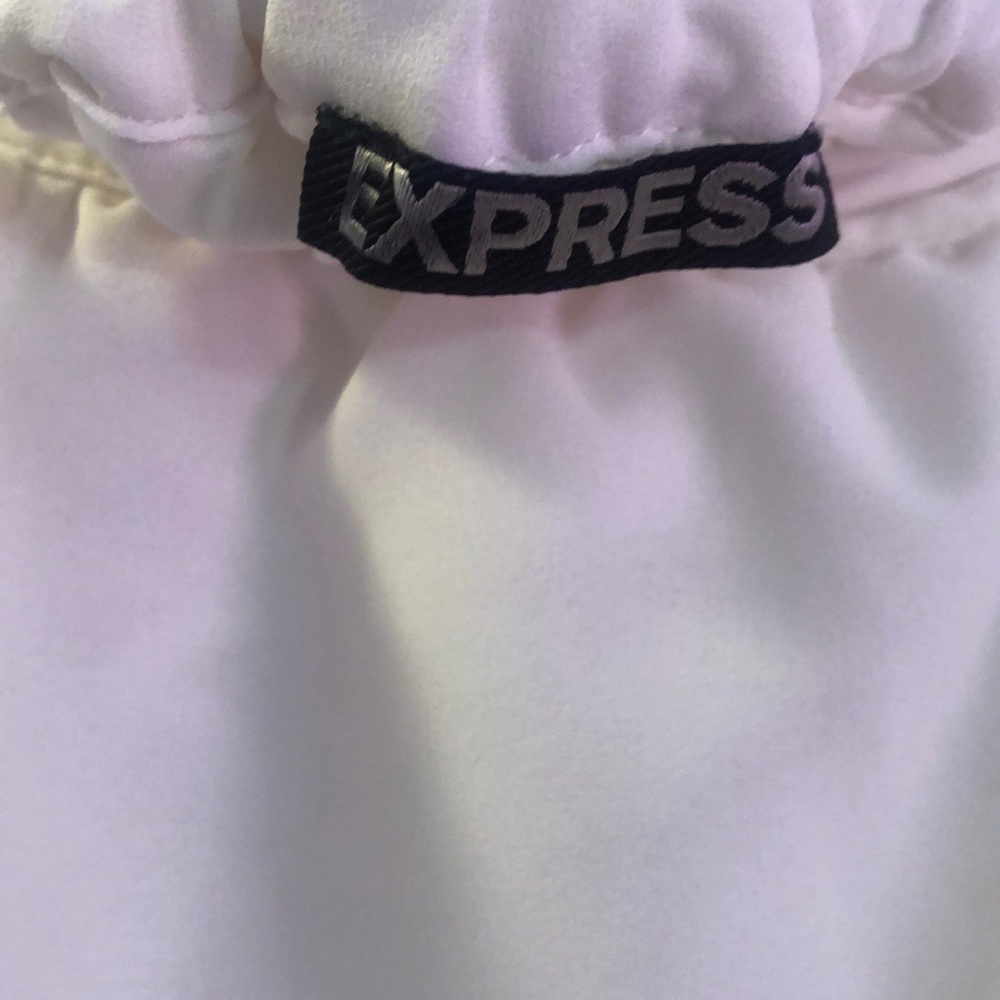 Express Ivory Color Tiered Lace Ruffled Mini-Skirt - Picture 3 of 7